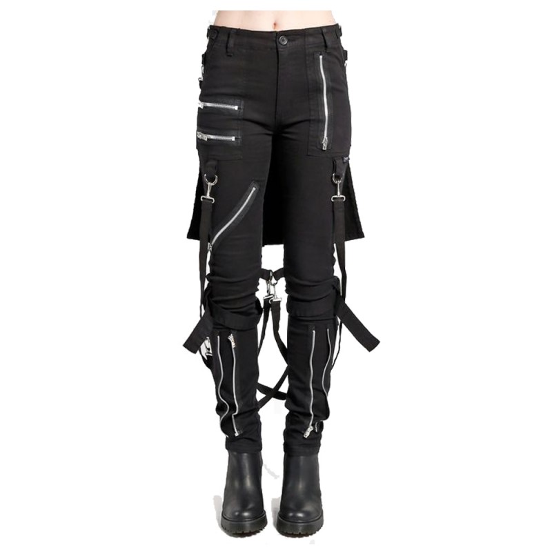 Women Bumflap Bondage Pants EMO Biker Gothic Pant